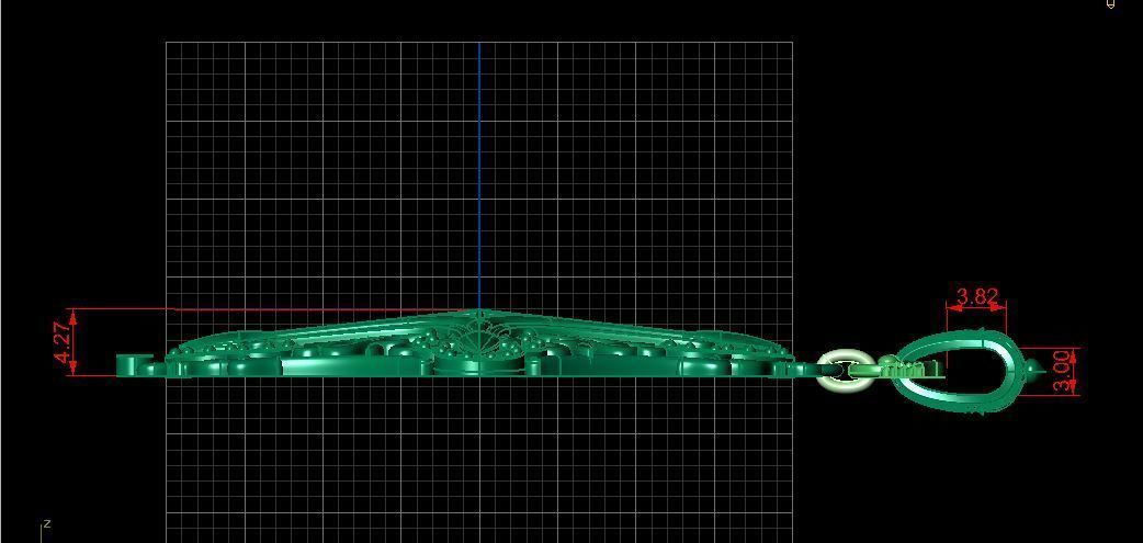 Pendant with pattern 3D print model_3