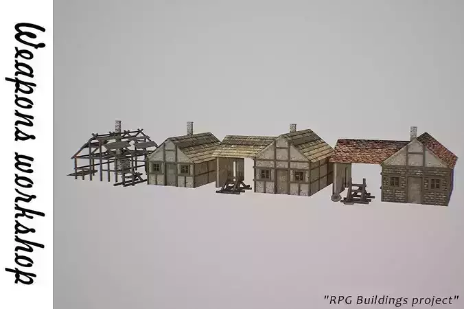 Armory group of wooden buildings