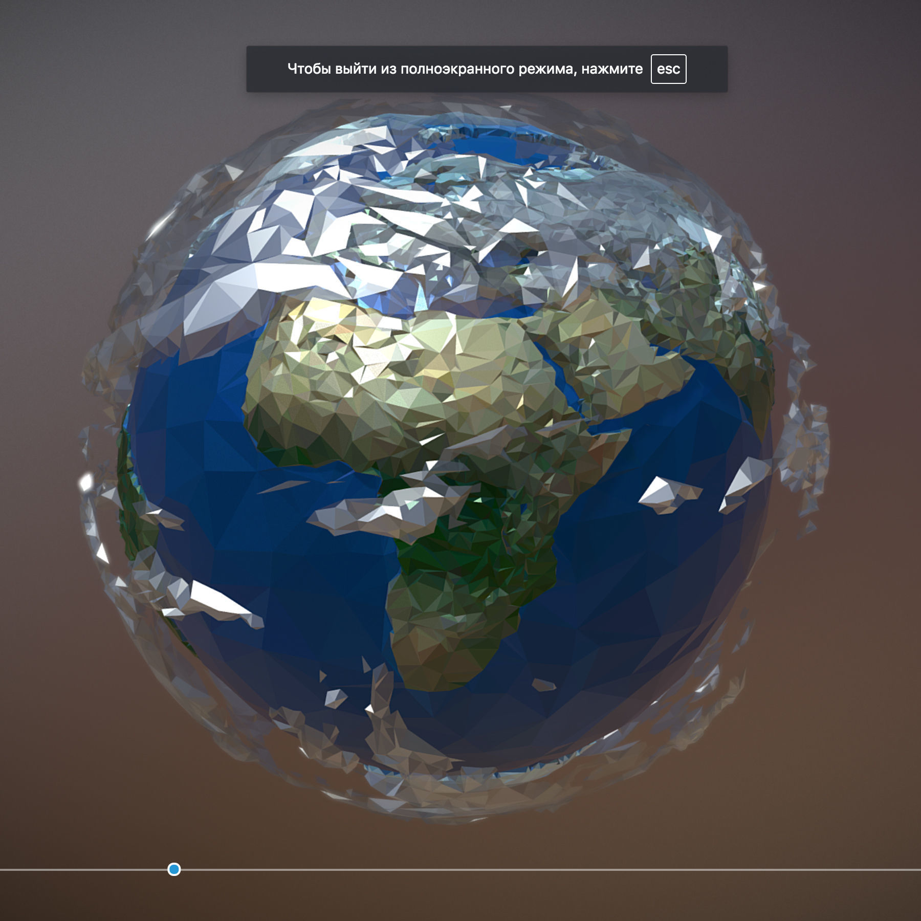 Animated Low Polygon Art Planet Earth Low-poly 3D model_10