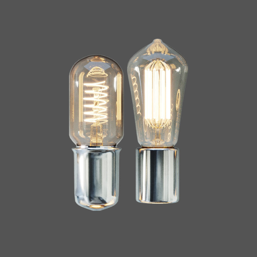 LAMPS SET two light bulbs 3D model_3