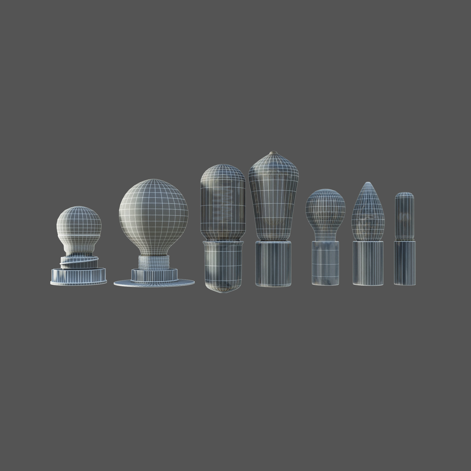 LAMPS SET two light bulbs 3D model_5