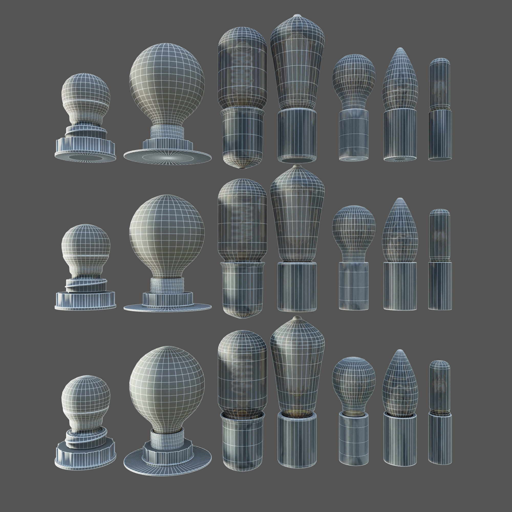 LAMPS SET two light bulbs 3D model_9