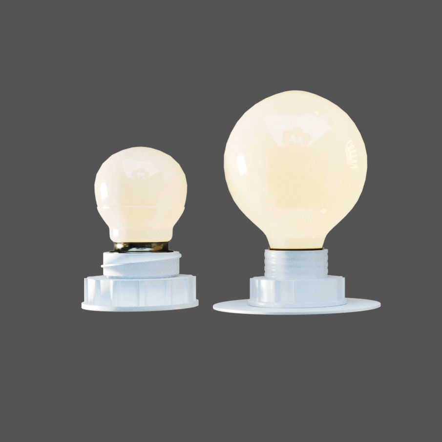 LAMPS SET two light bulbs 3D model_2