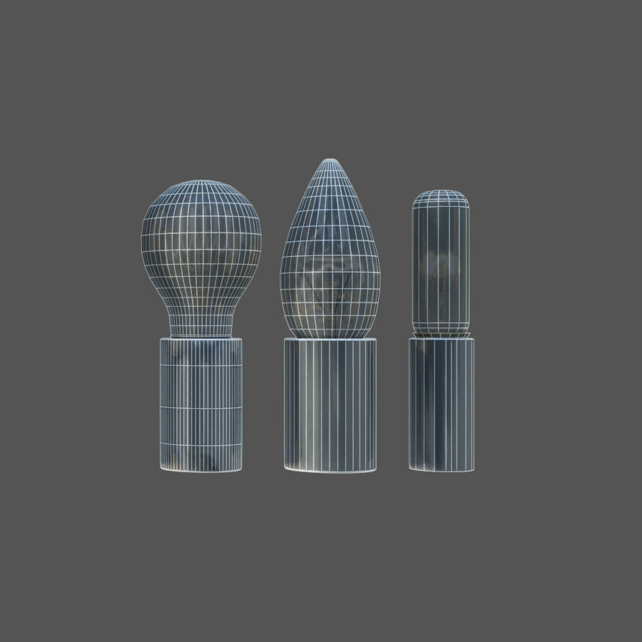 LAMPS SET two light bulbs 3D model_8