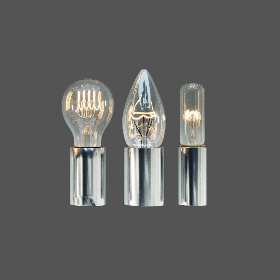 LAMPS SET two light bulbs 3D model_4
