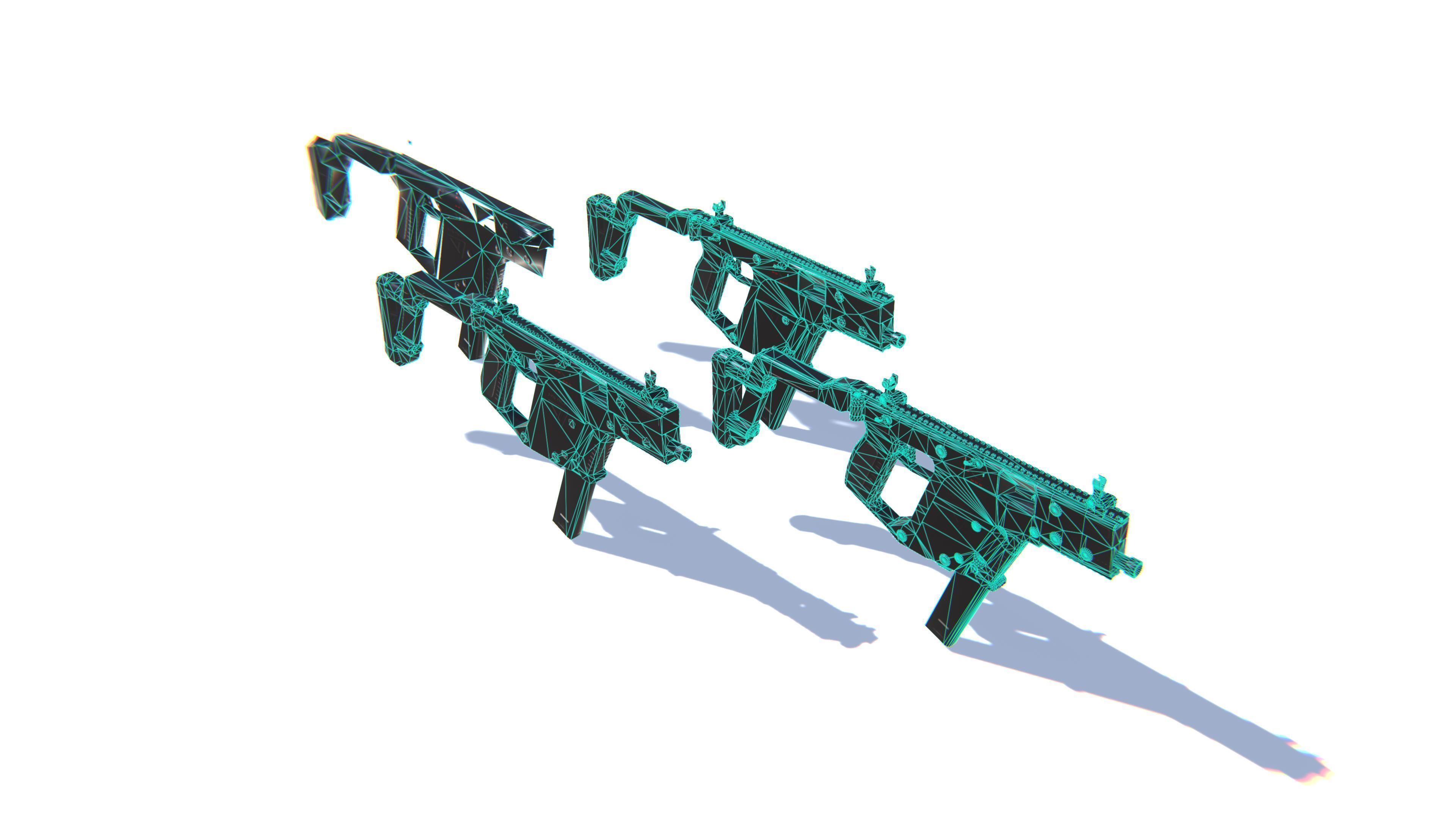 SMG Kriss Vector Low-poly 3D model_25