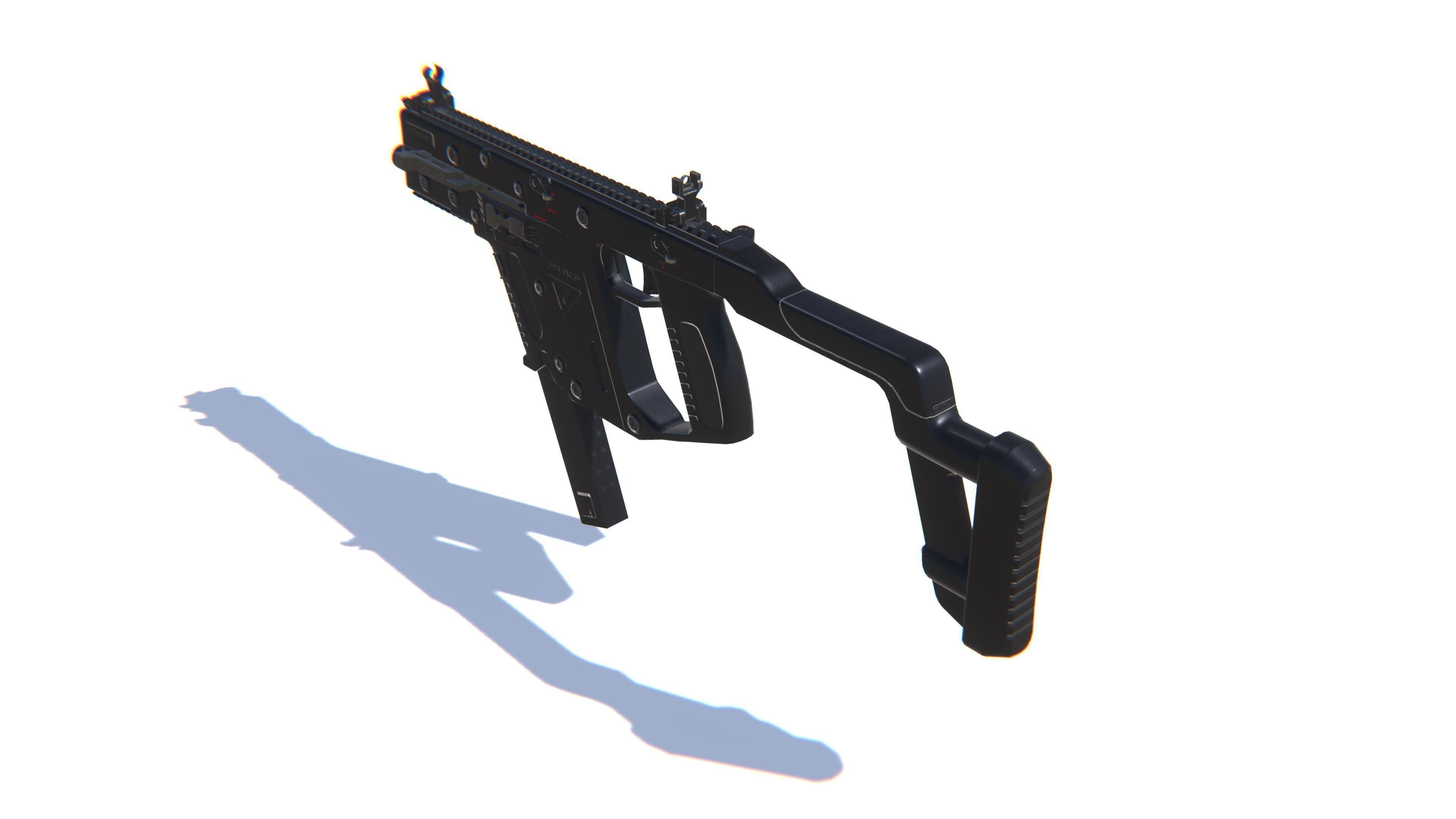 SMG Kriss Vector Low-poly 3D model_5