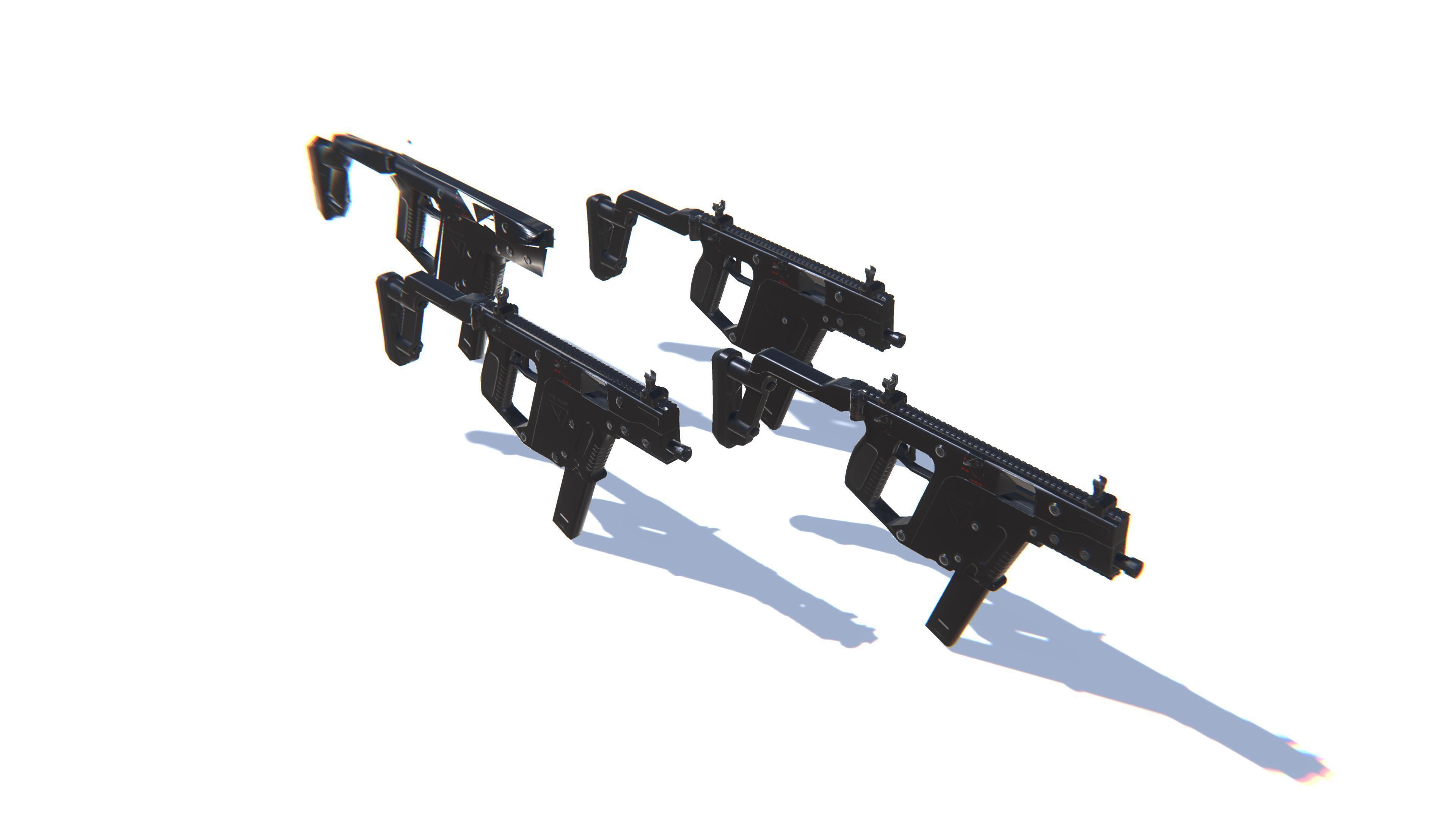 SMG Kriss Vector Low-poly 3D model_24