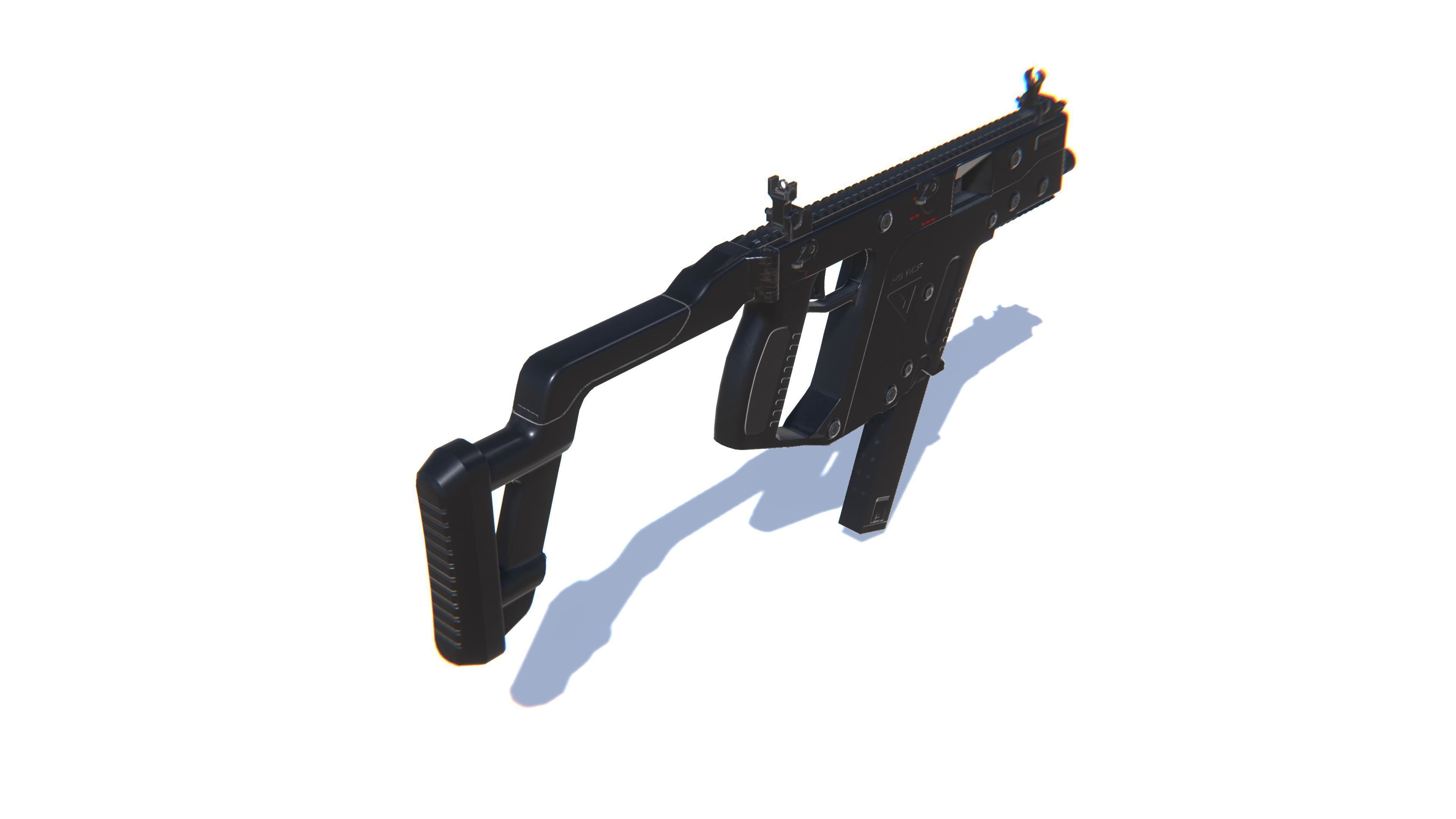 SMG Kriss Vector Low-poly 3D model_3
