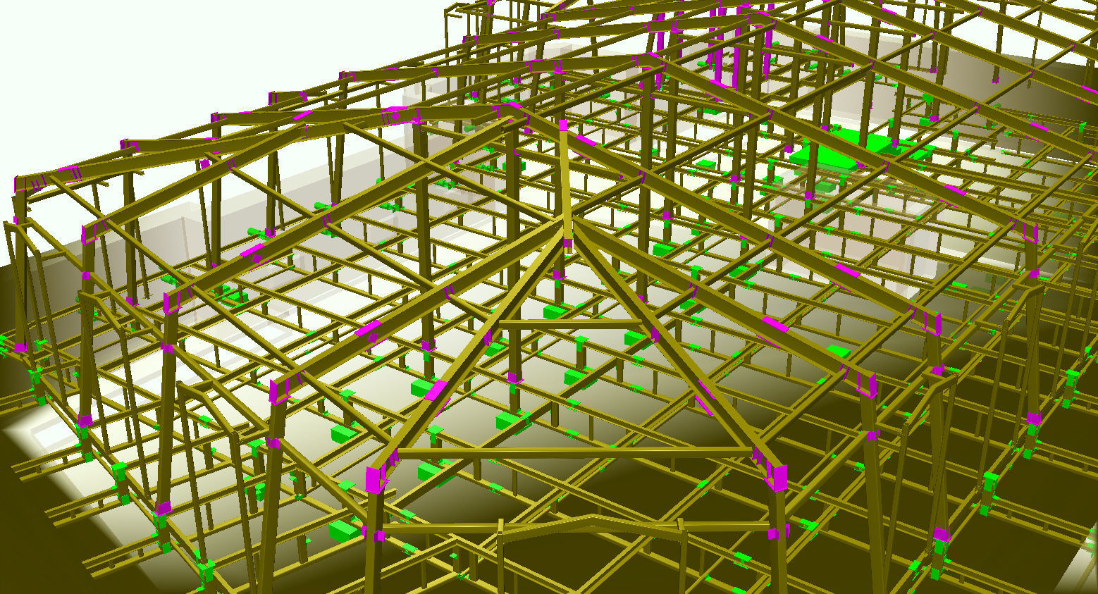 construction of the attic floor and roof 3D model_8