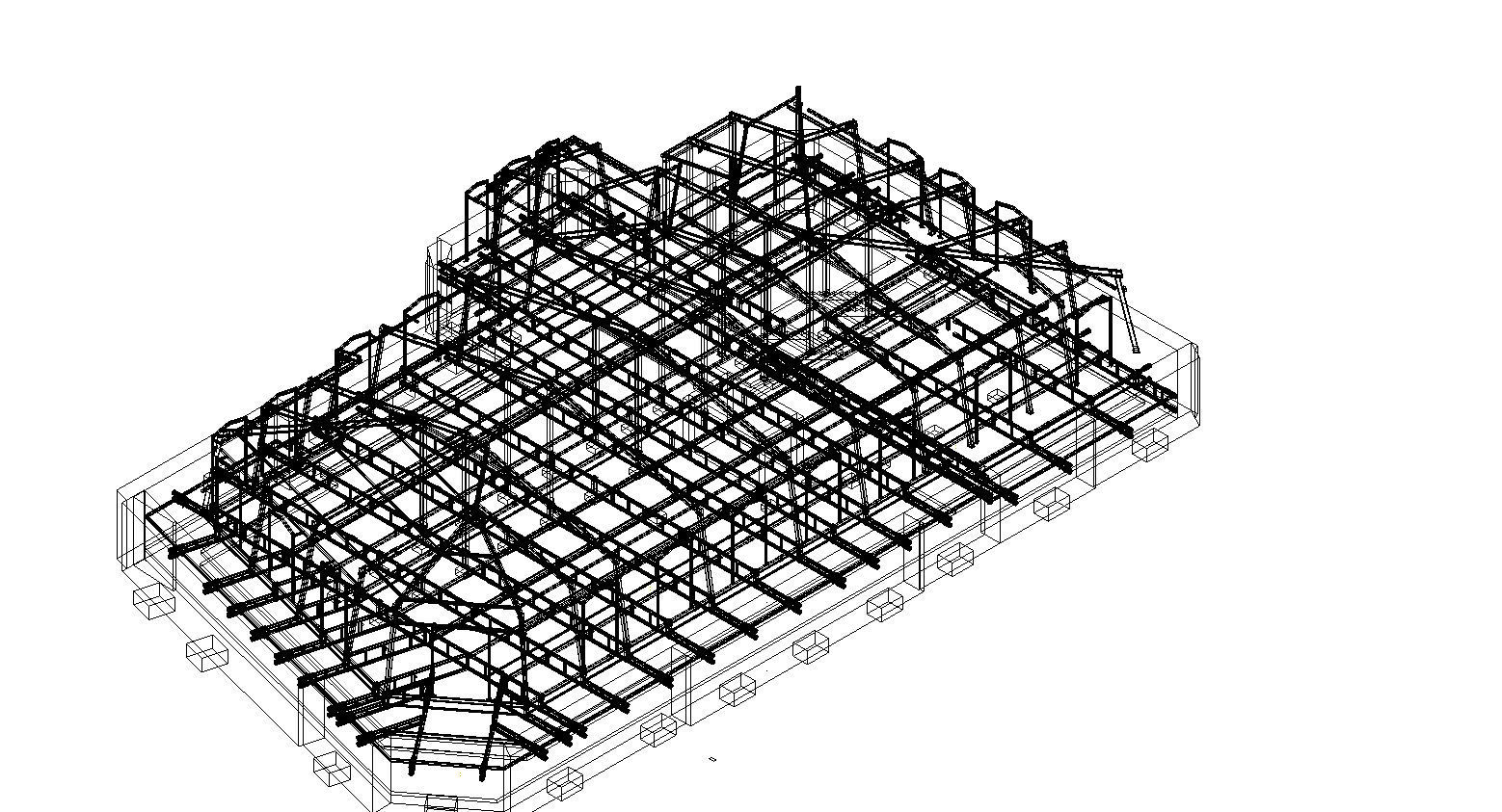 construction of the attic floor and roof 3D model_9