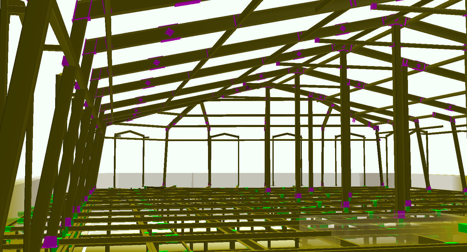 construction of the attic floor and roof 3D model_7
