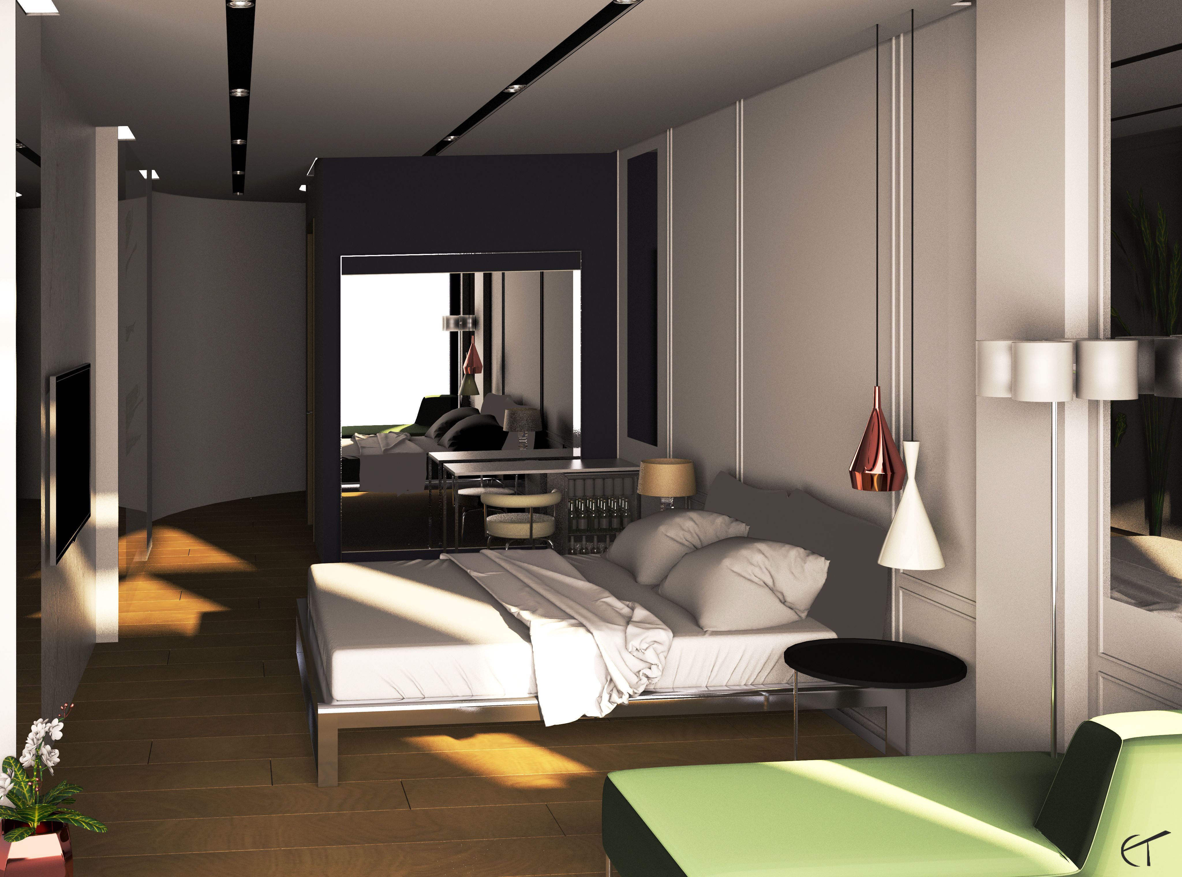 Hotel room 3D model_1