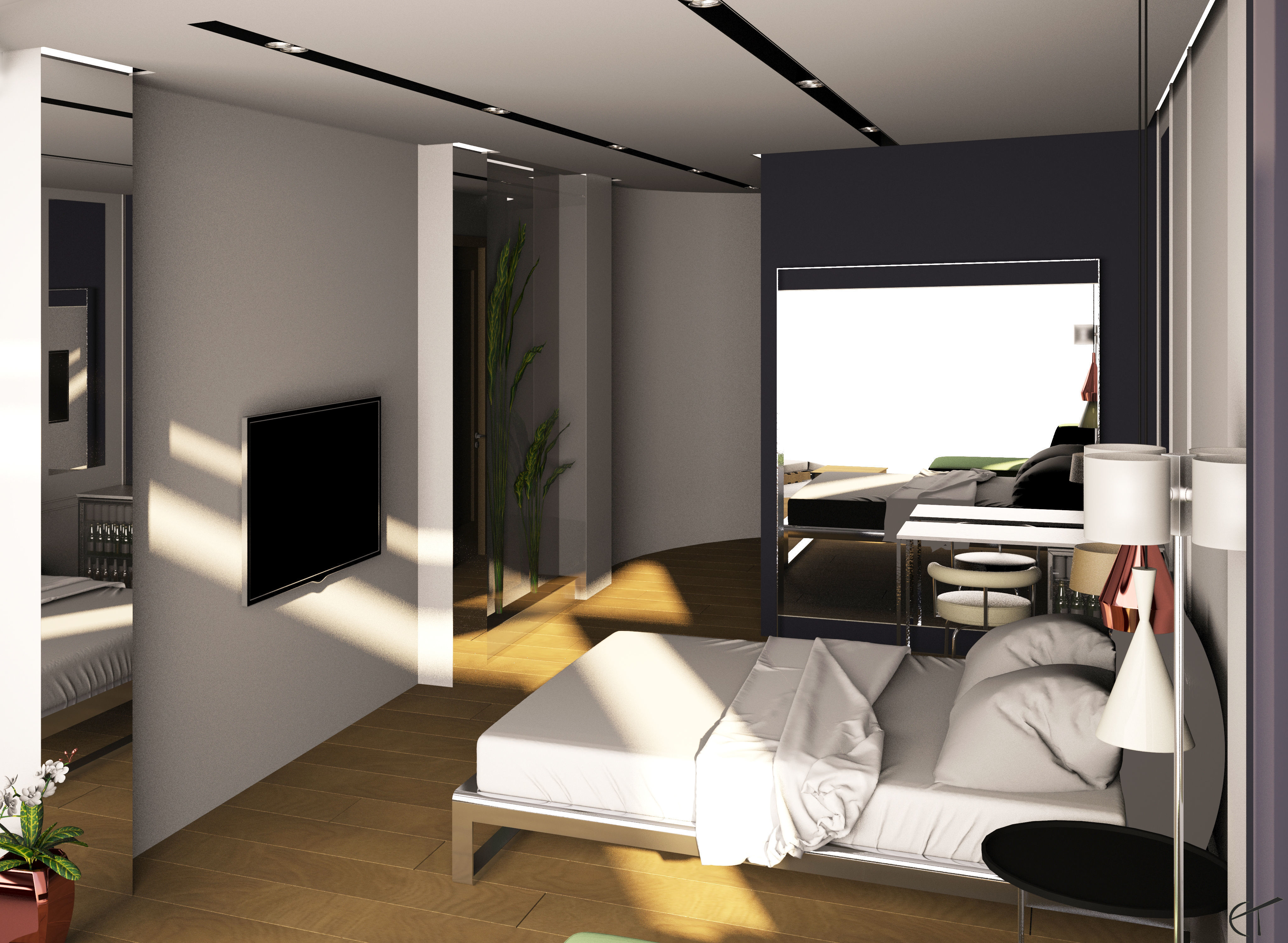 Hotel room 3D model_2