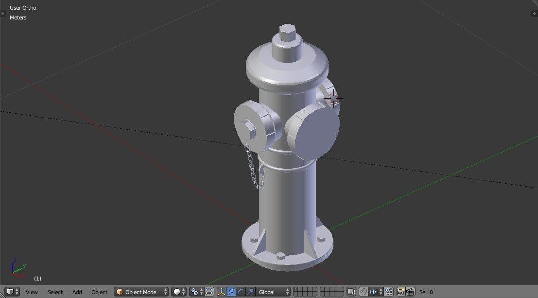Fire Hydrant 4 - Safety and Emergency Equipment Low-poly 3D model_4