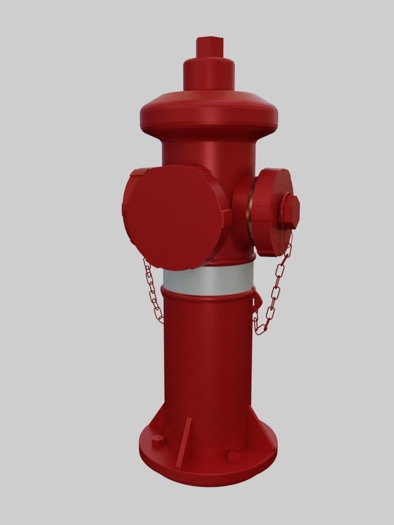 Fire Hydrant 4 - Safety and Emergency Equipment Low-poly 3D model_2