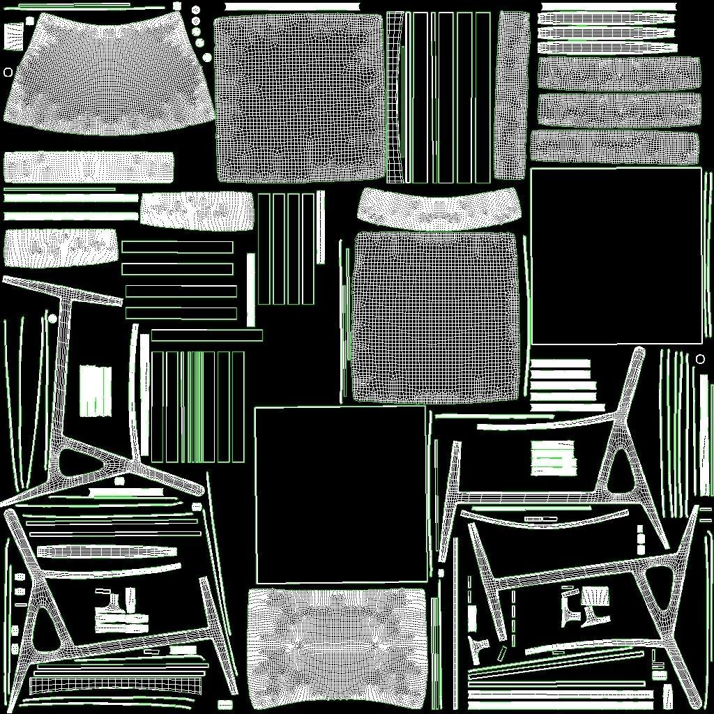 Brass lounge chair 3D model_4