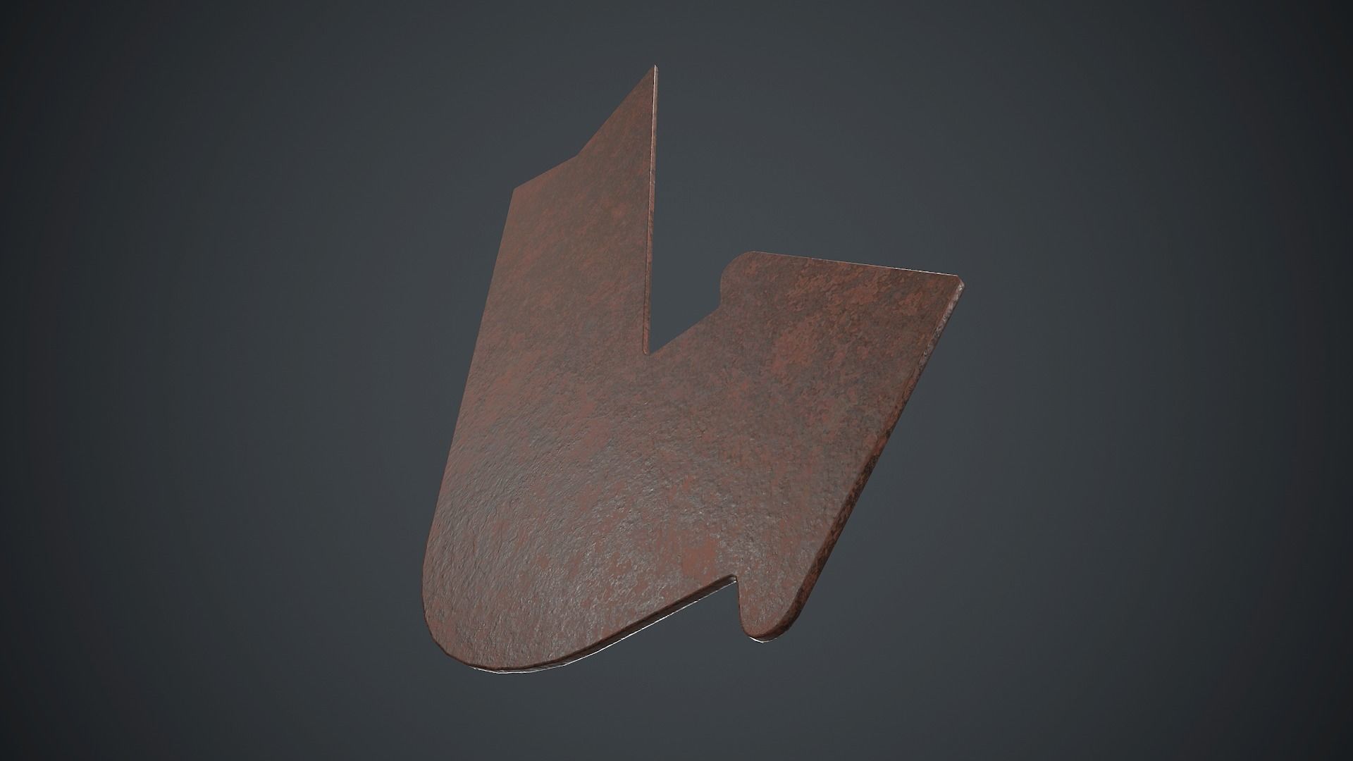 Retro Metal Exit Sign PBR Game Ready Low-poly 3D model_11