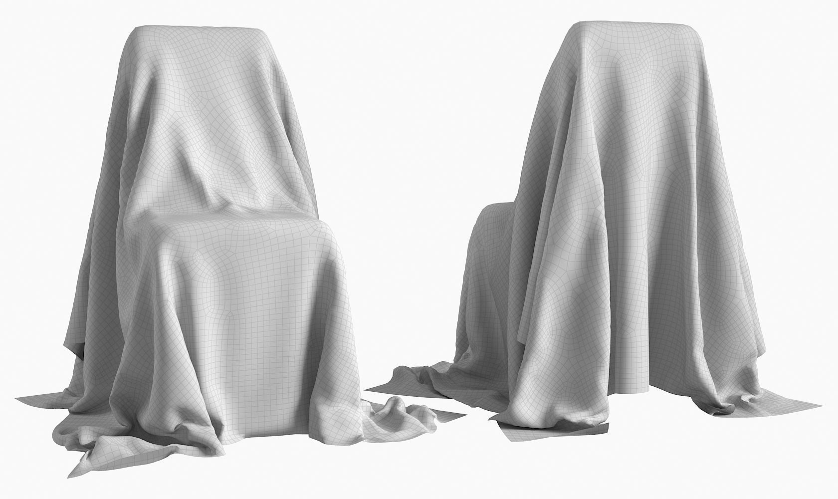 Fabric Cover V3 Low-poly 3D model_14