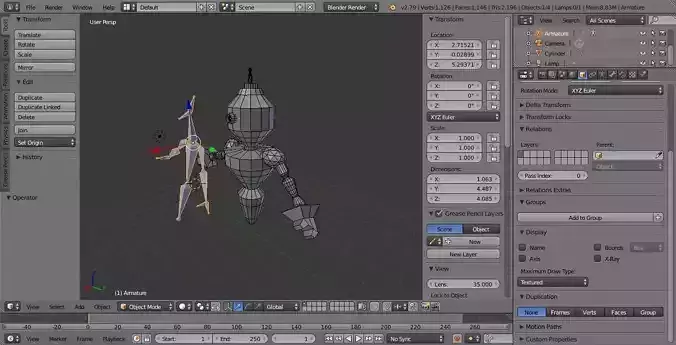 Sentinel robot - Musco Low-poly 3D model