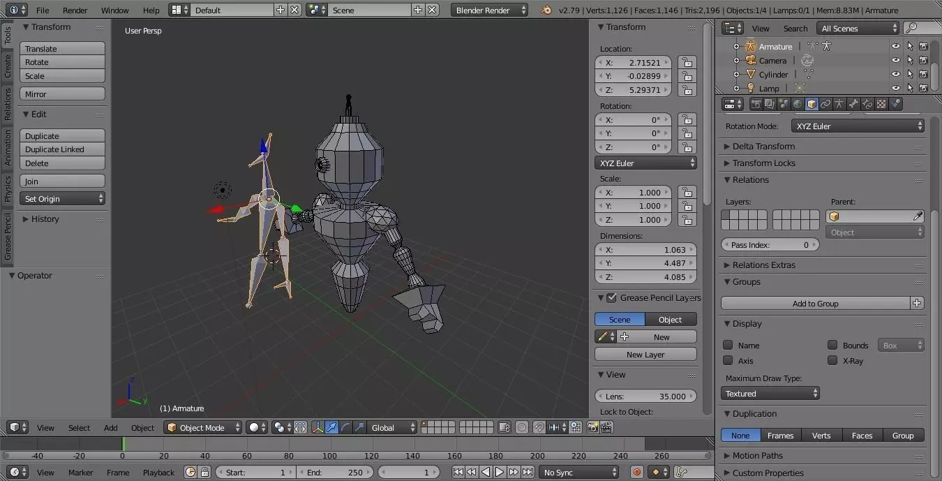 Sentinel robot - Musco Low-poly 3D model