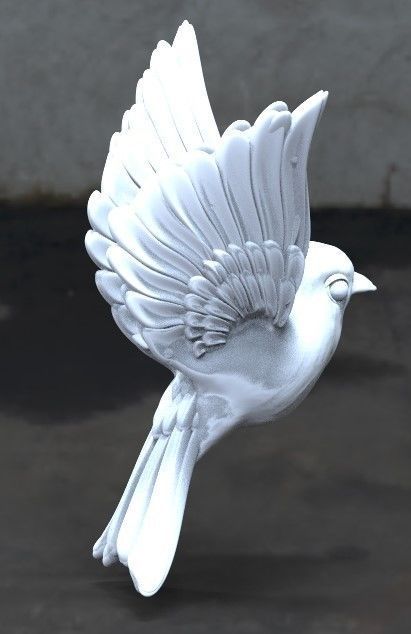 bird tit bullfinch 3D print model_3