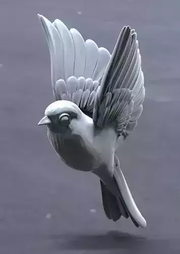 bird tit bullfinch 3D print model