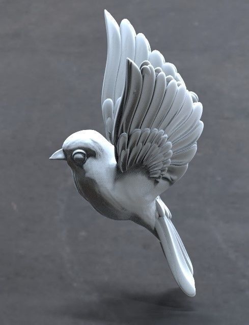 bird tit bullfinch 3D print model_4