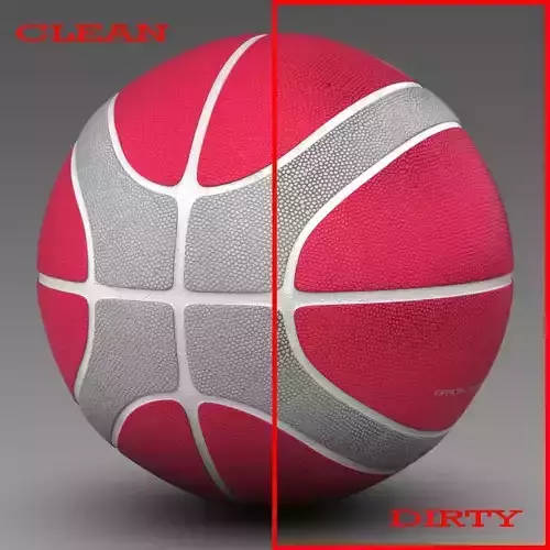 Basketball ball EBA red Low-poly 3D model