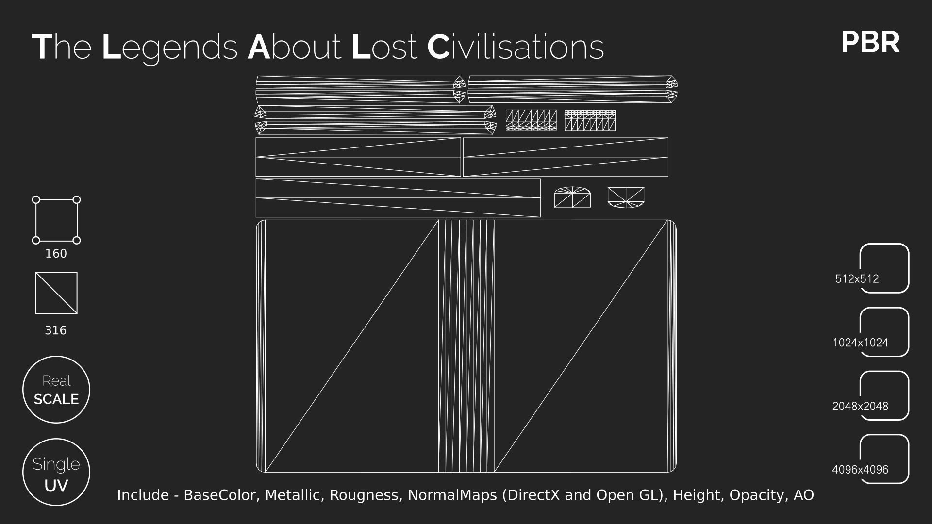 THE LEGENDS ABOUT LOST CIVILISATIONS Low-poly 3D model_1