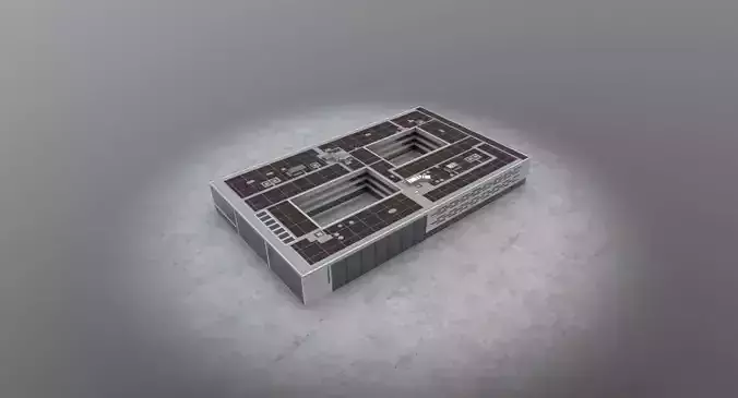EDDB Technical Building 5 Low-poly 3D model