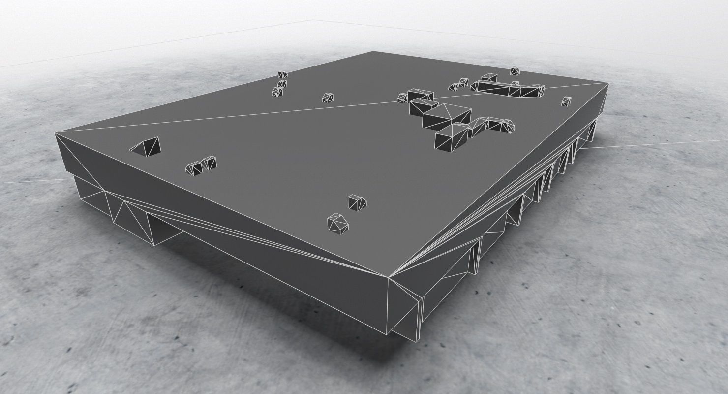 EDDF Building 2 Low-poly 3D model_9