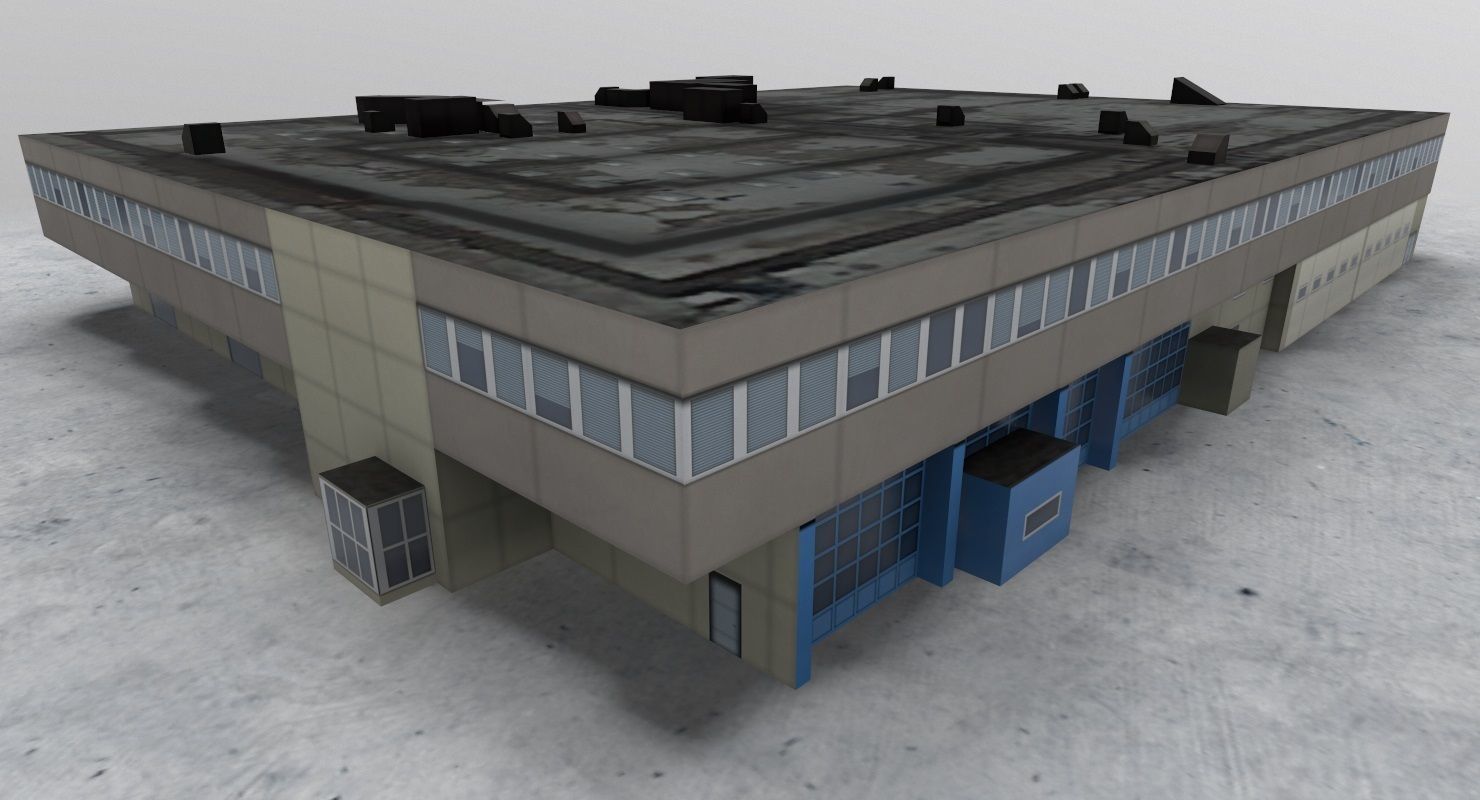 EDDF Building 2 Low-poly 3D model_6