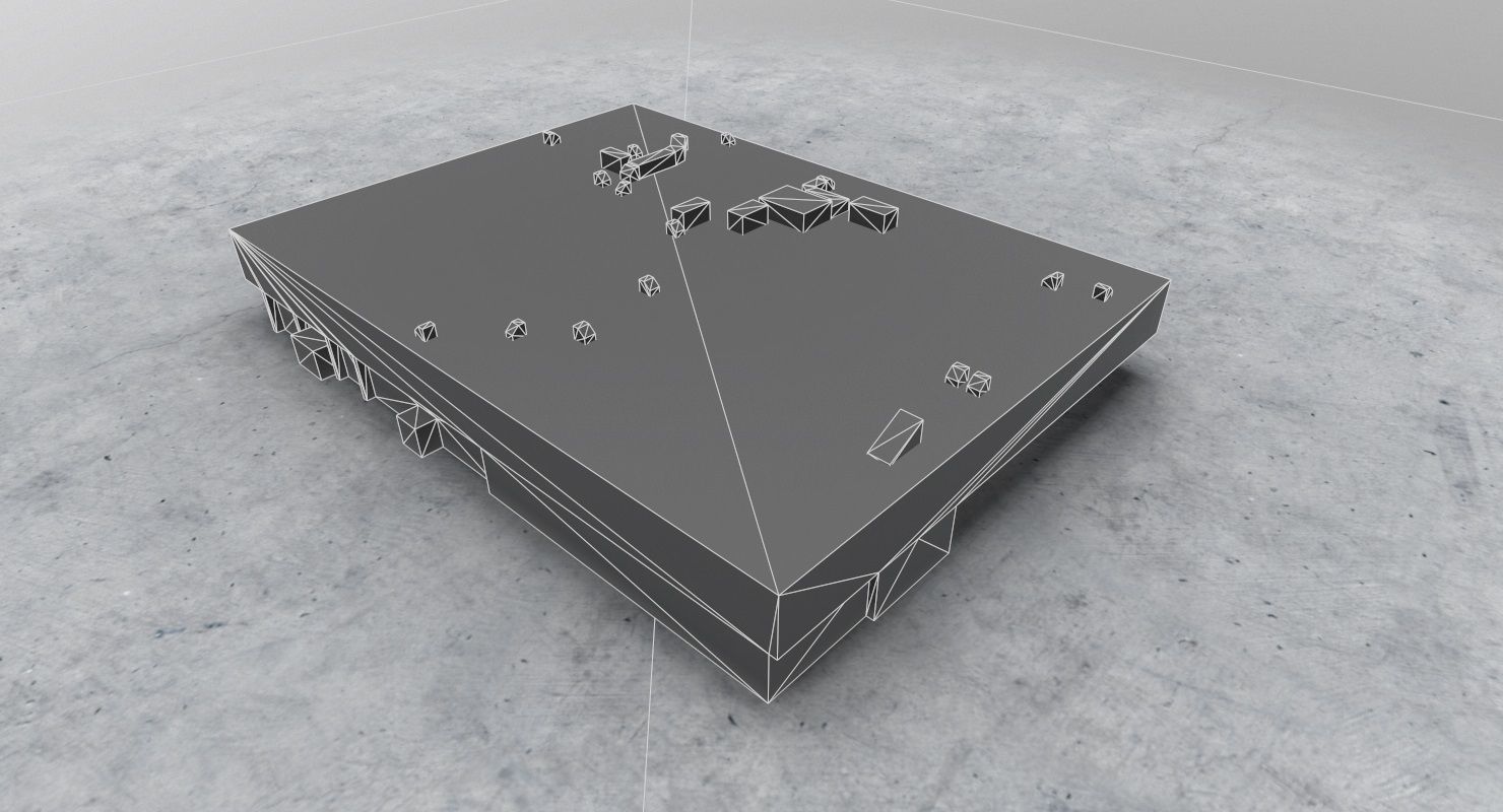 EDDF Building 2 Low-poly 3D model_8