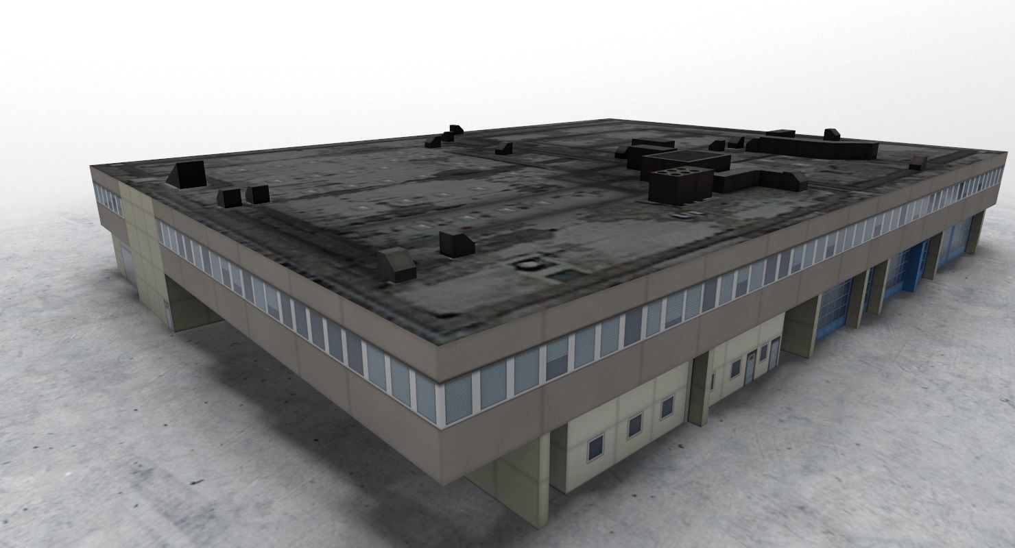 EDDF Building 2 Low-poly 3D model_4