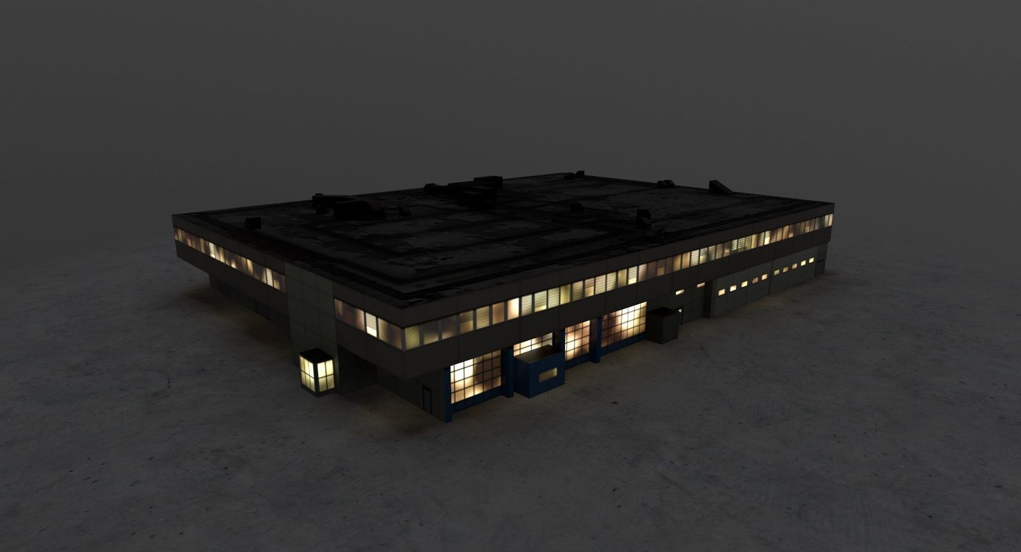 EDDF Building 2 Low-poly 3D model_7