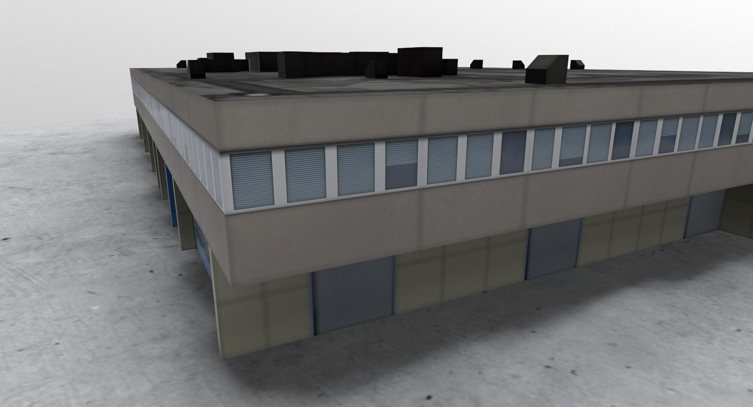 EDDF Building 2 Low-poly 3D model_2