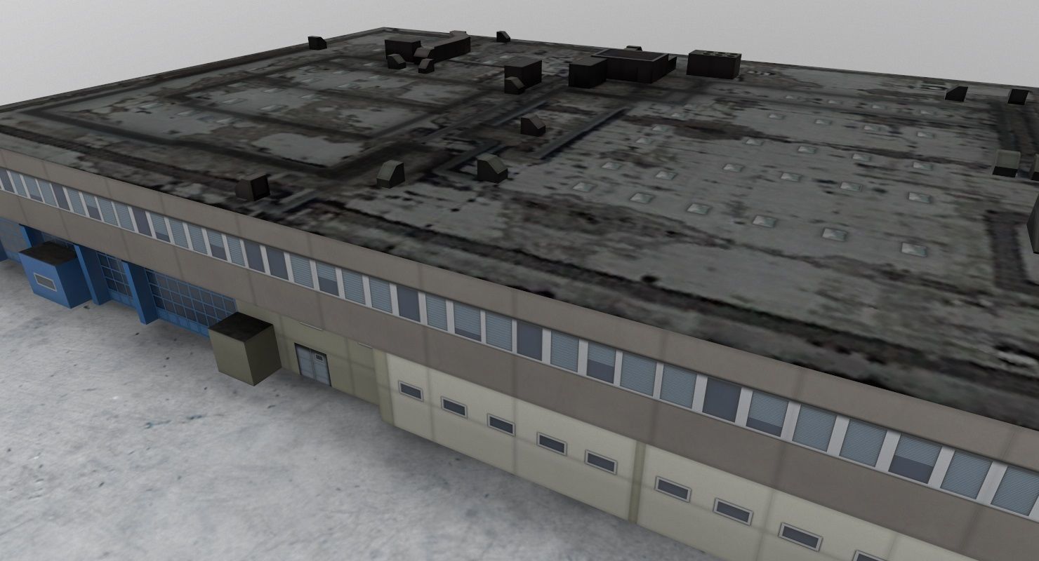 EDDF Building 2 Low-poly 3D model_1