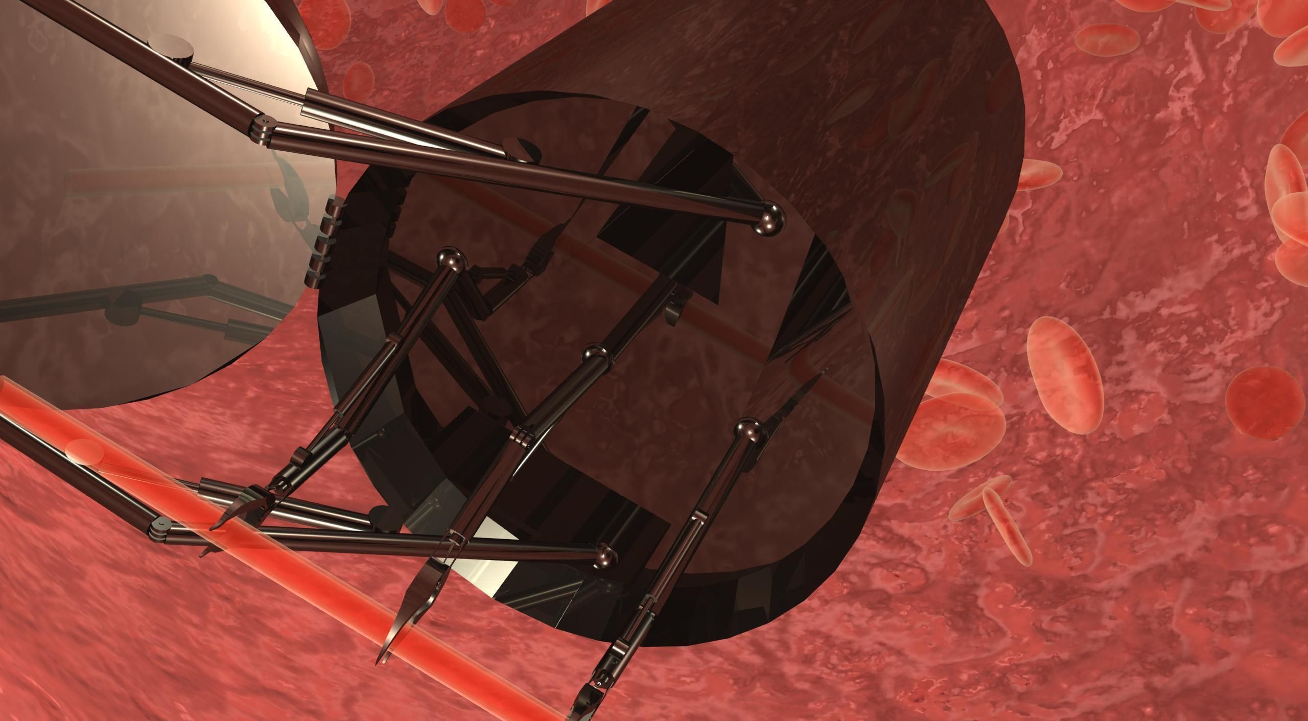 capsule medical blood robot Low-poly 3D model_1