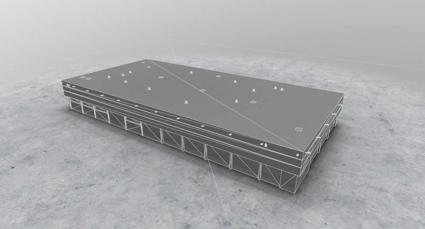 EDDF Building 3 Low-poly 3D model_9