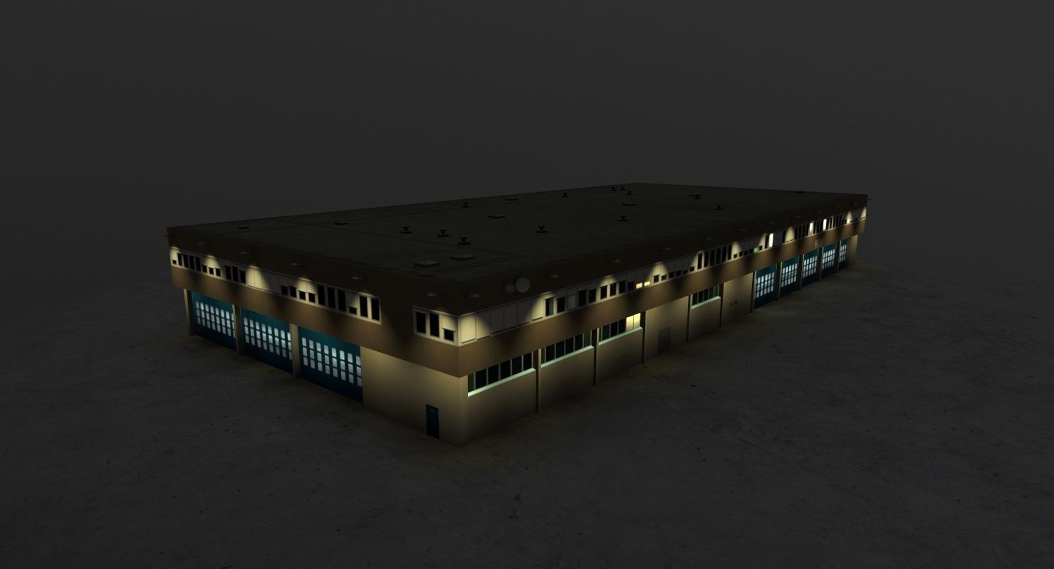 EDDF Building 3 Low-poly 3D model_6