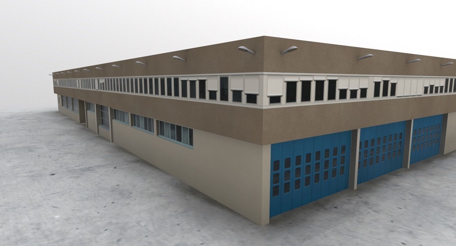 EDDF Building 3 Low-poly 3D model_3