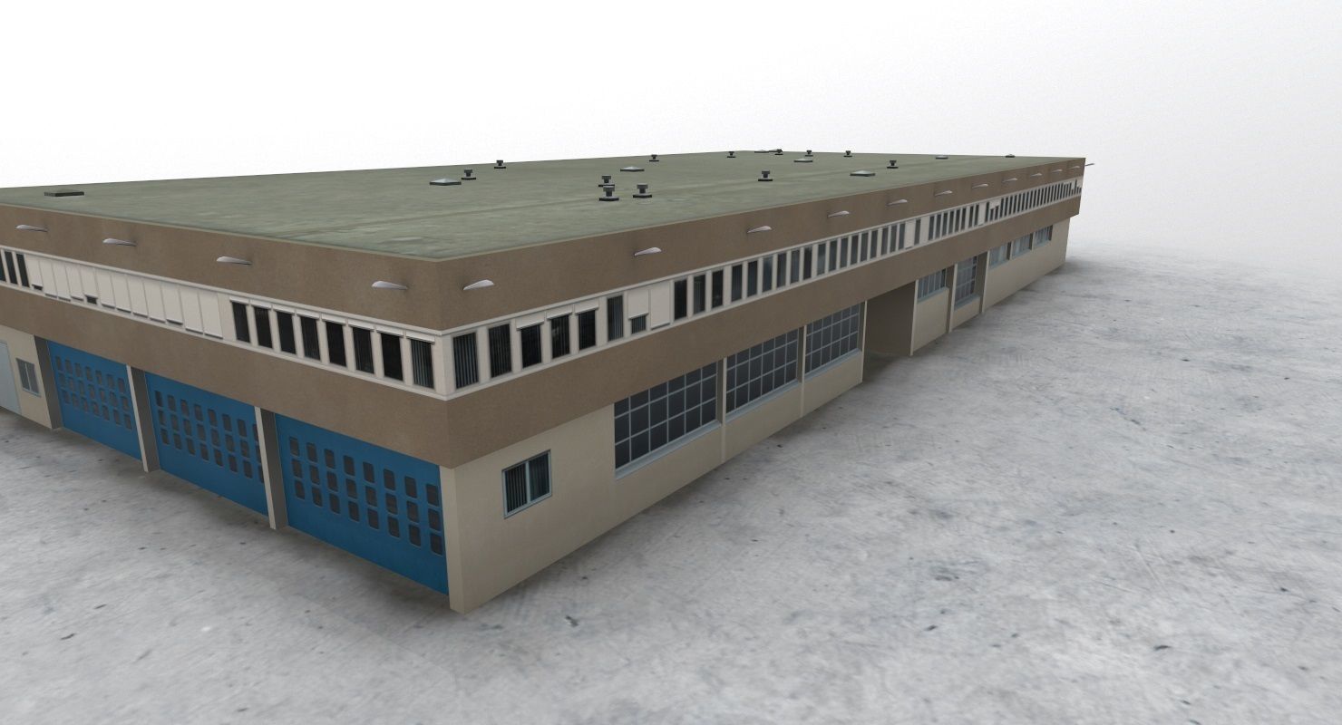 EDDF Building 3 Low-poly 3D model_4