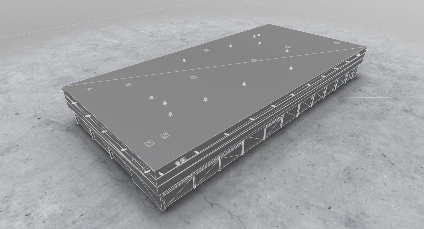 EDDF Building 3 Low-poly 3D model_7