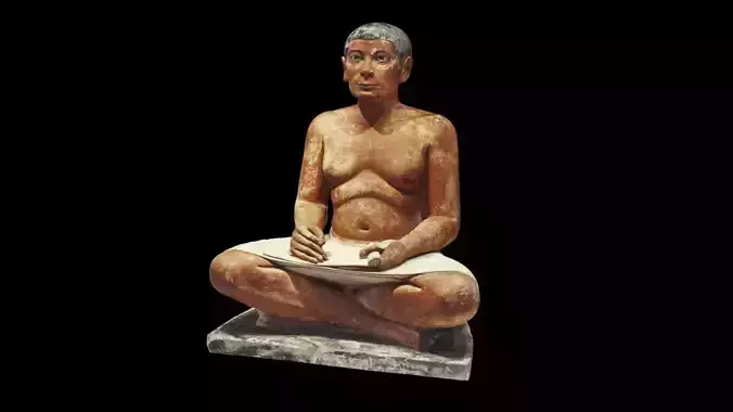 The Seated Scribe from the Louvre museum 3D model