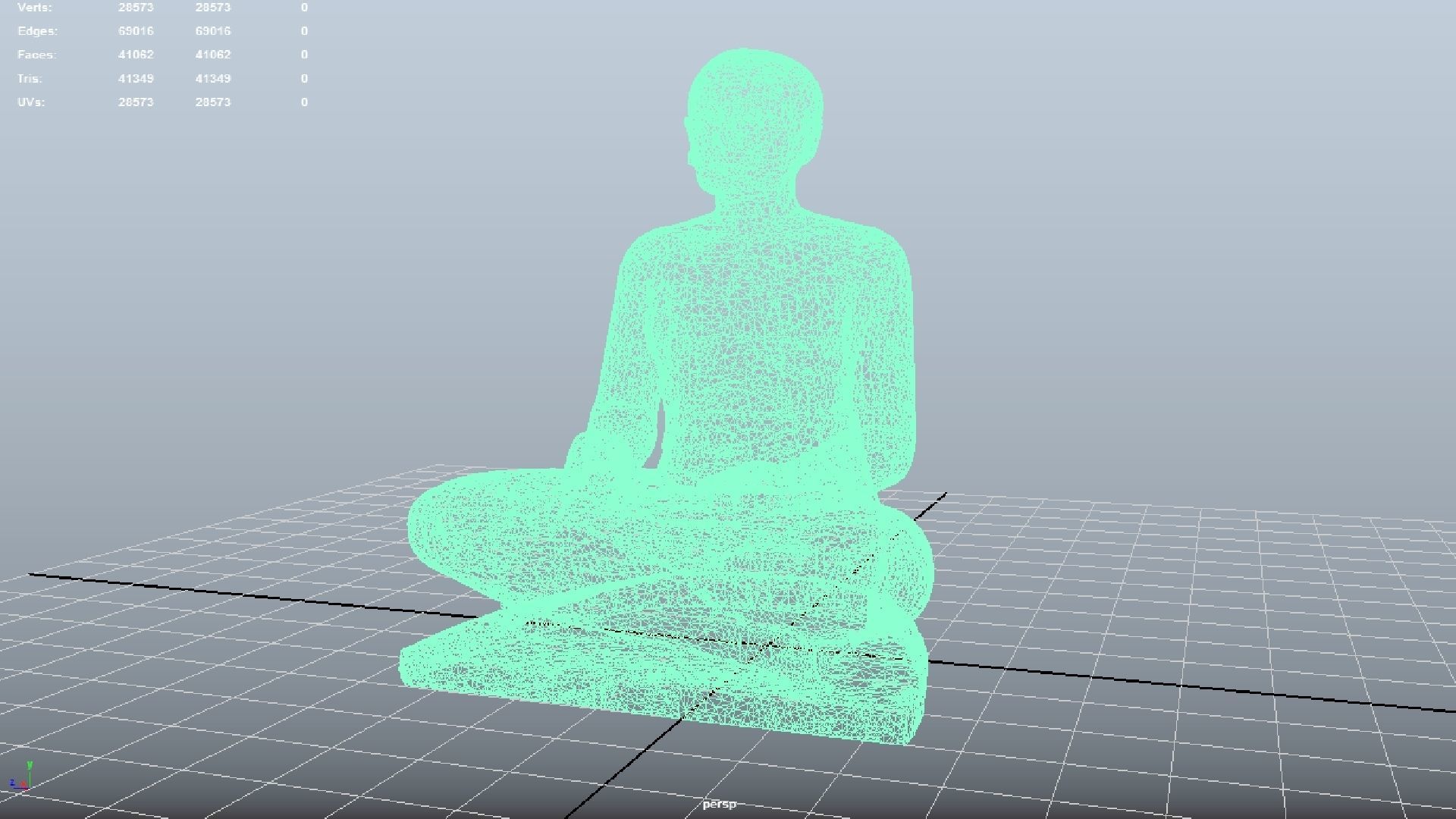 The Seated Scribe from the Louvre museum 3D model_4