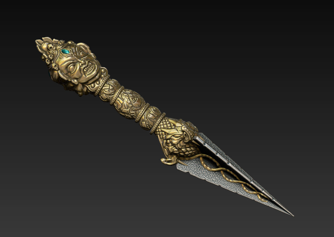 Uncharted - Phurba Dagger 3D print model_1