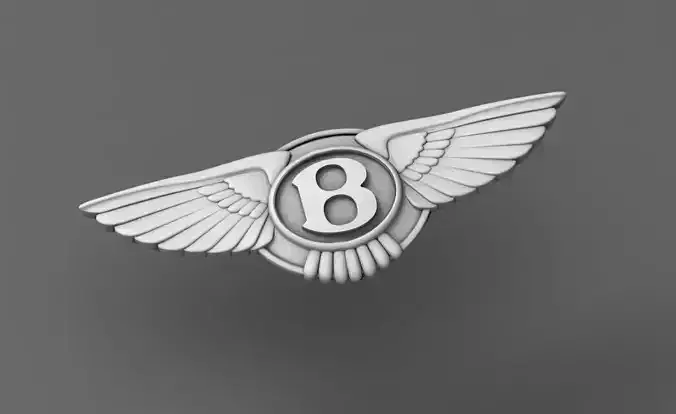 bentley badge with wings 3D print model