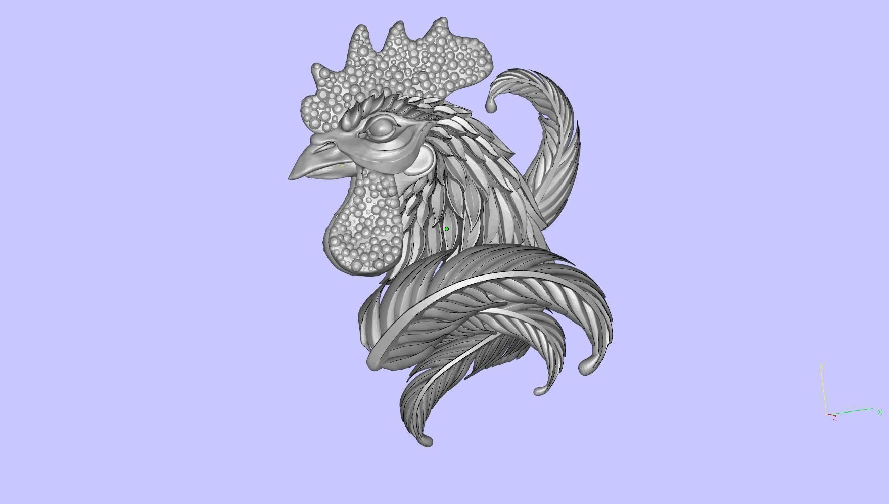 cock bird 3D print model_1