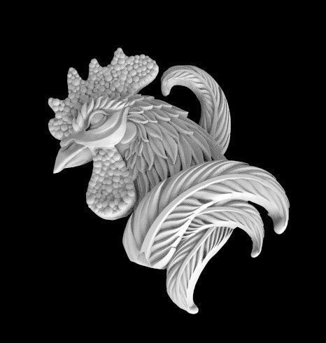 cock bird 3D print model_3